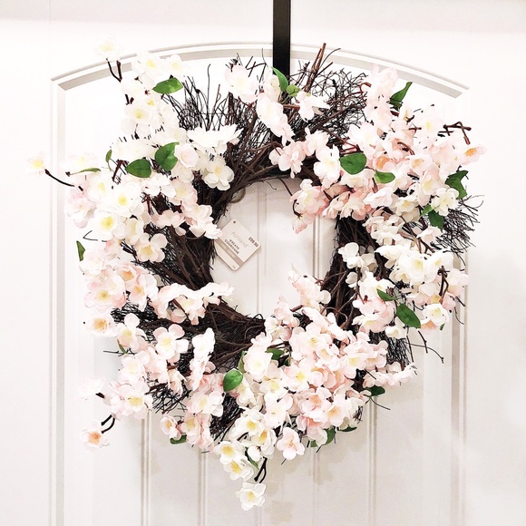🚫Ashland Wreath Couronne Spring Printemps with FREE Over-the-Door Hook NWT - Picture 2 of 7